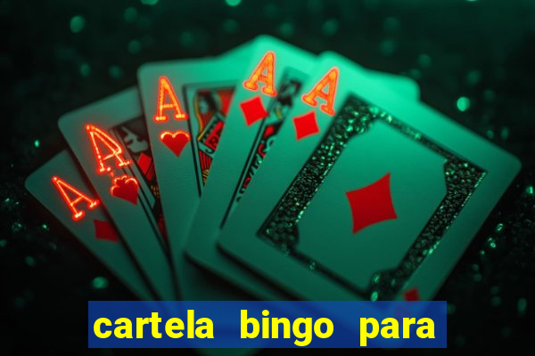 cartela bingo para cha de cozinha imprimir gratis