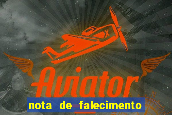 nota de falecimento a tribuna santos hoje