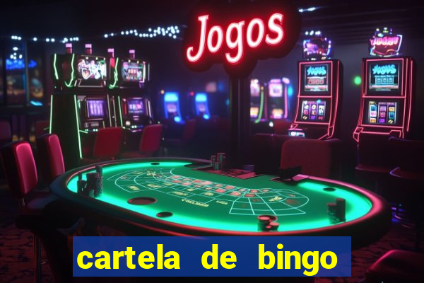 cartela de bingo pra imprimir