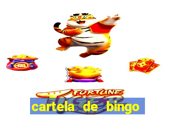 cartela de bingo pra imprimir