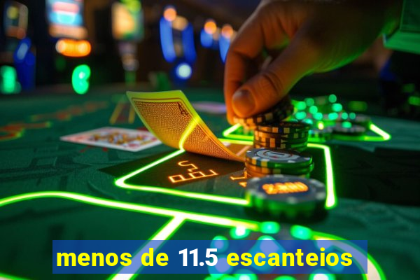 menos de 11.5 escanteios