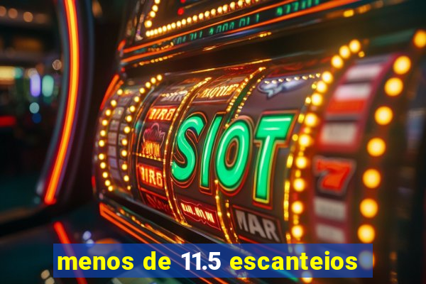 menos de 11.5 escanteios