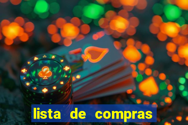 lista de compras mensal para 2 pessoas
