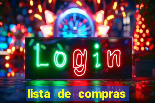 lista de compras mensal para 2 pessoas