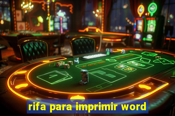 rifa para imprimir word