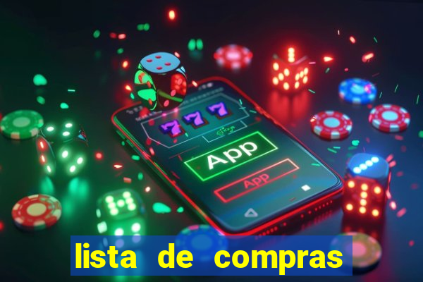 lista de compras com 300 reais