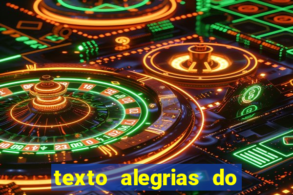 texto alegrias do natal com interpretação e gabarito