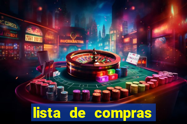 lista de compras para 2 pessoas