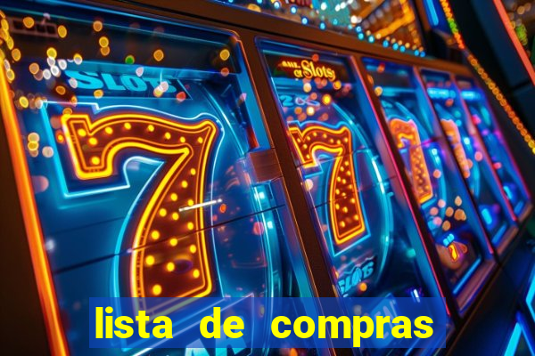 lista de compras para 2 pessoas