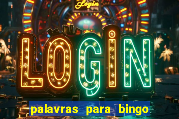 palavras para bingo cha de bebe