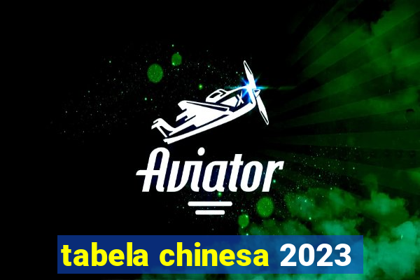 tabela chinesa 2023