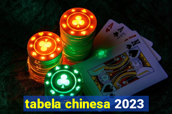 tabela chinesa 2023