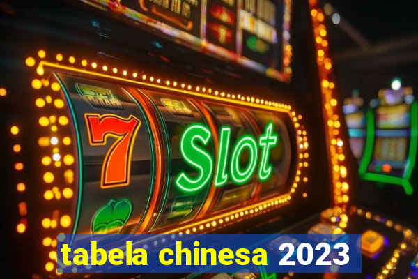 tabela chinesa 2023