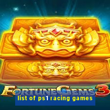 list of ps1 racing games