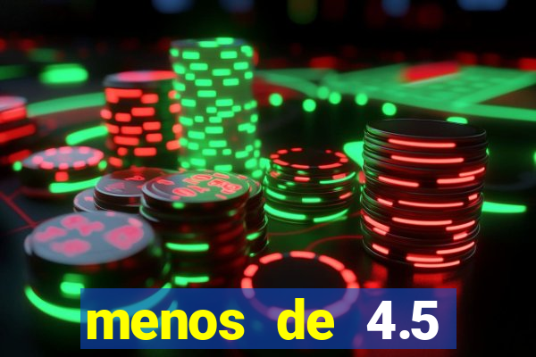 menos de 4.5 escanteios o que significa