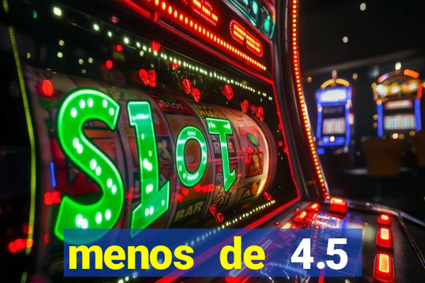 menos de 4.5 escanteios o que significa