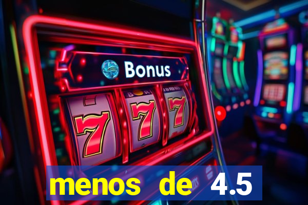 menos de 4.5 escanteios o que significa