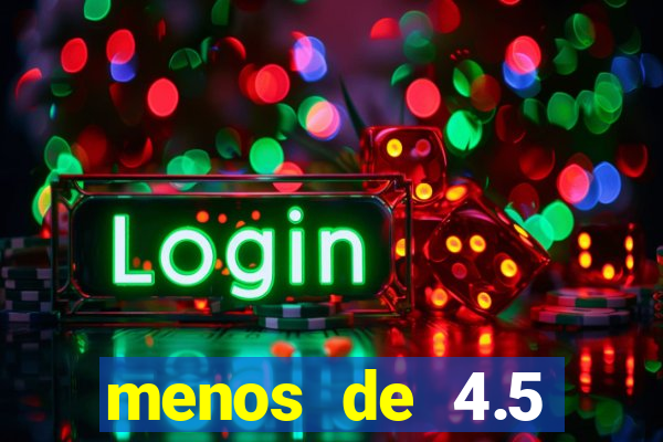 menos de 4.5 escanteios o que significa