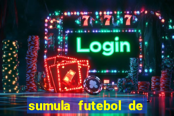 sumula futebol de campo word