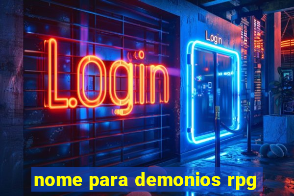 nome para demonios rpg