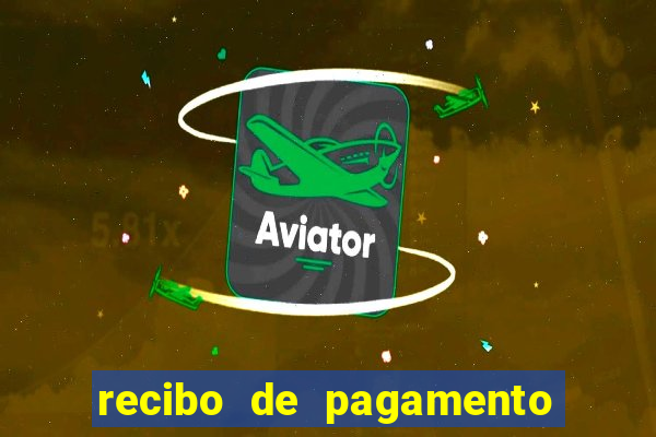 recibo de pagamento simples word