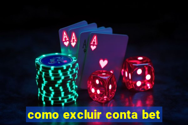 como excluir conta bet