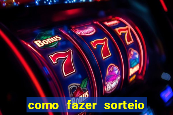 como fazer sorteio de cores online