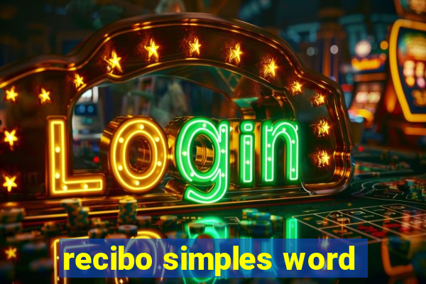 recibo simples word