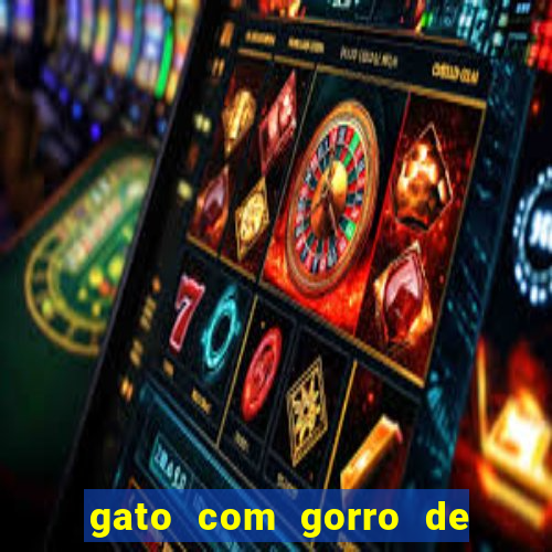 gato com gorro de natal meme