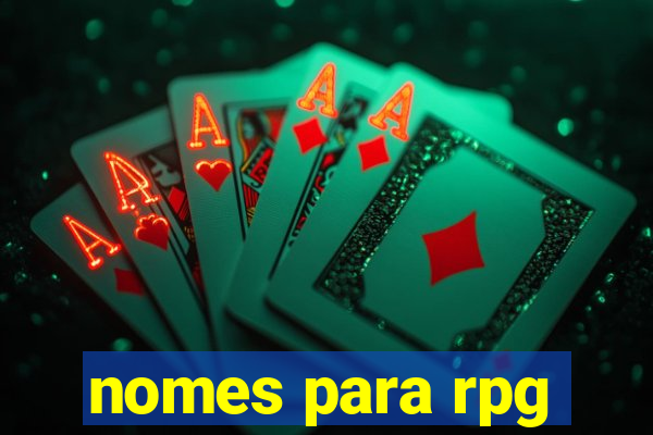 nomes para rpg