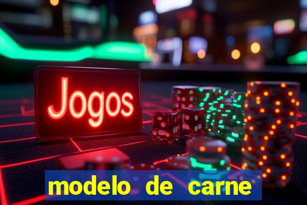 modelo de carne para pagamento