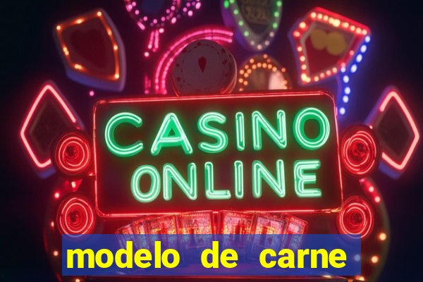 modelo de carne para pagamento