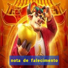 nota de falecimento em campos altos hoje