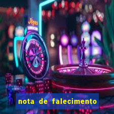 nota de falecimento em campos altos hoje