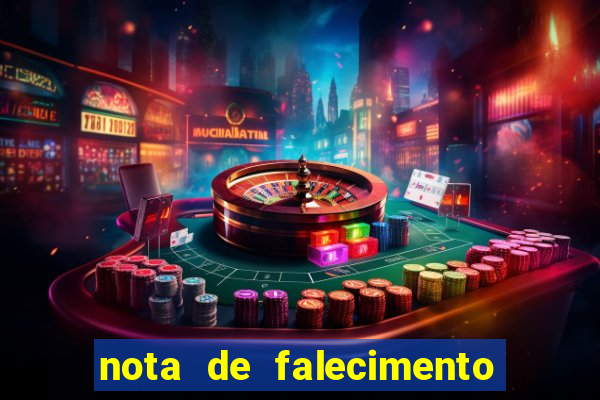 nota de falecimento em campos altos hoje