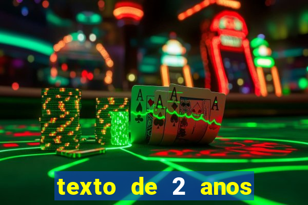 texto de 2 anos de namoro