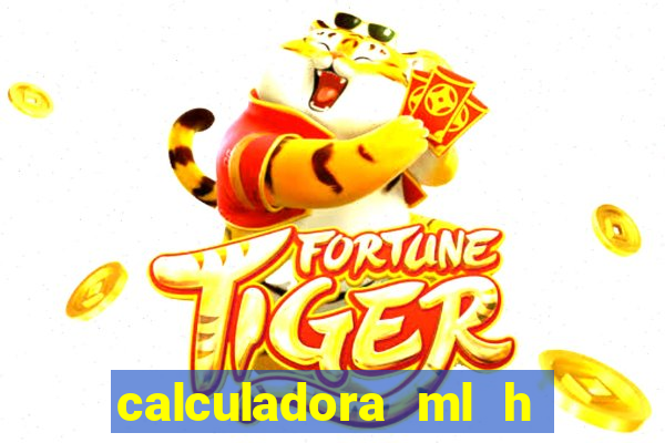 calculadora ml h para mcg kg min