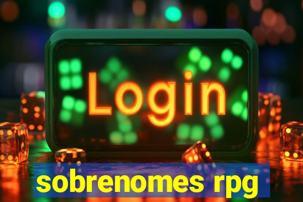 sobrenomes rpg