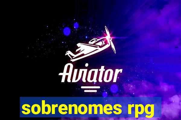 sobrenomes rpg