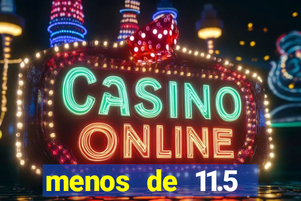 menos de 11.5 escanteios o que significa