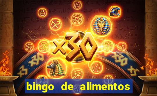 bingo de alimentos saludables para imprimir